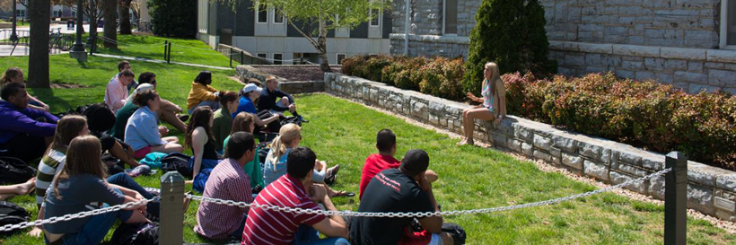 Professor Lectures Outside