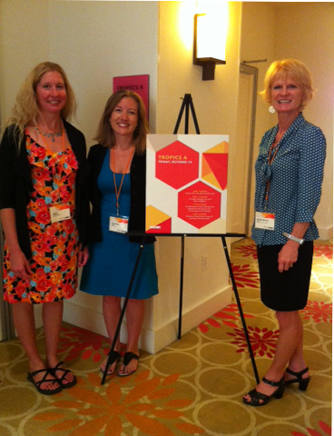 Dr. Tollefson at a poster session