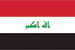 Red, white and blag flag of Iraq.