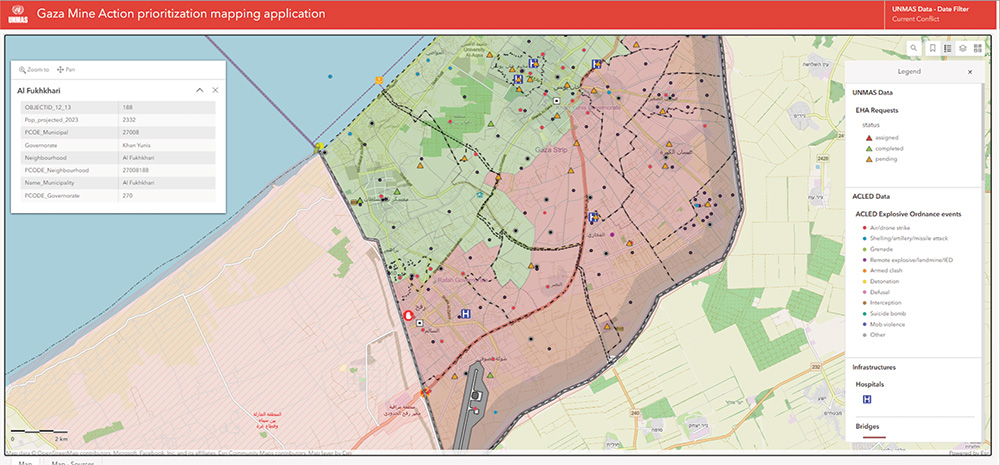 Map of Gaza.