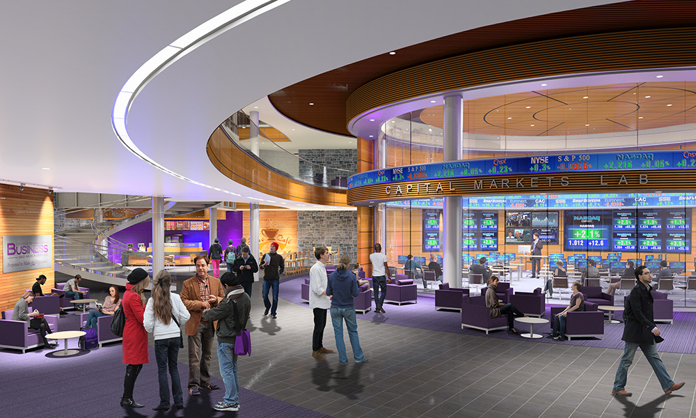 Artist Rendering of future Capital Markets Lab in CoB Learning Complex