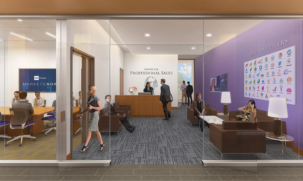 Rendering of proposed Center for Professional Sales in CoB Learning Complex
