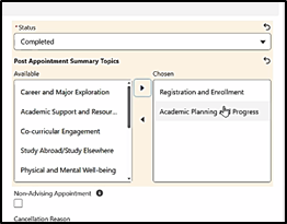 Appointment Topics