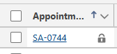 Appointment Number