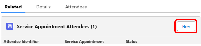 New Service Appointment Attendees