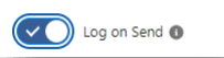 Log on Send Toggle