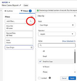 Add Filters to Reports