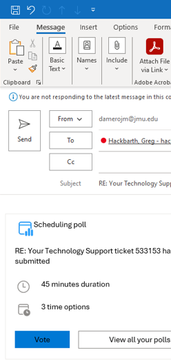 Scheduling Poll in Email