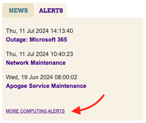 More Computing Alerts