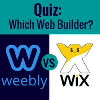 Image promoting wix v. weebly quiz