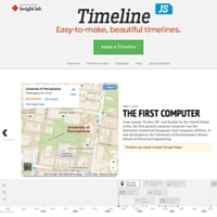 image of an example of Timeline JS's about the first computer