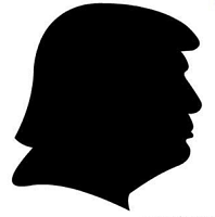 Sillouhette of President Trump