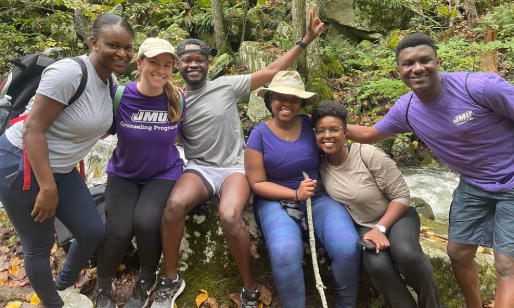 Group of graduate students on Hiking Trip to Fridley's Gap!