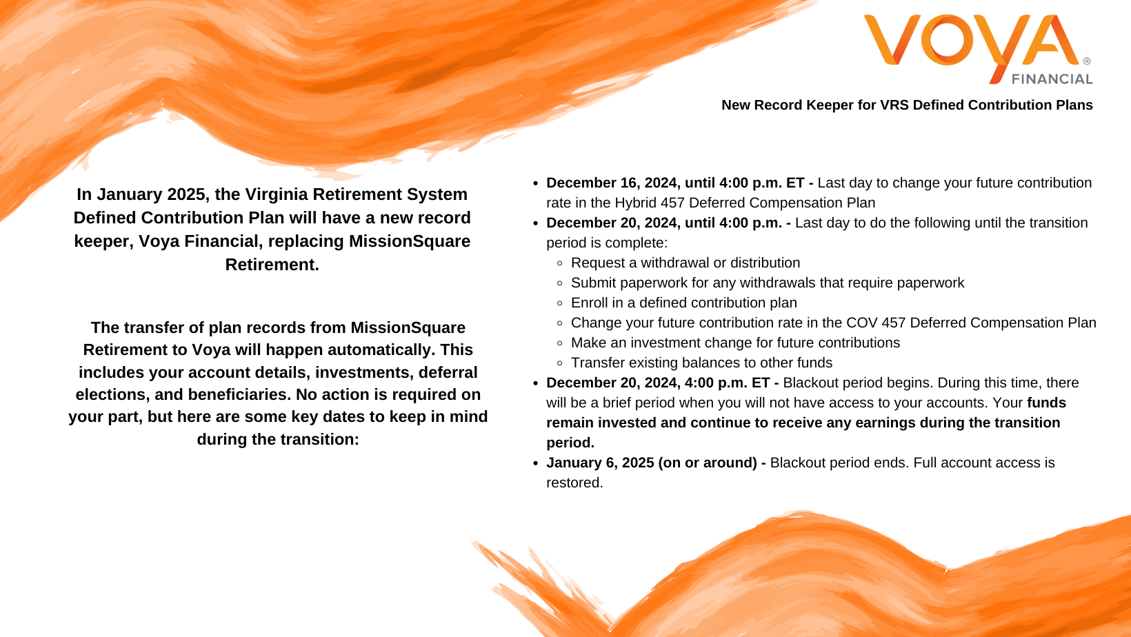 MissionSquare Transition to Voya