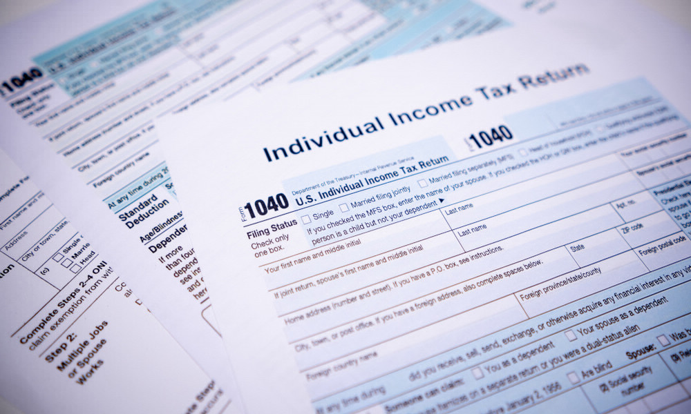 A stock image of a general tax return form.