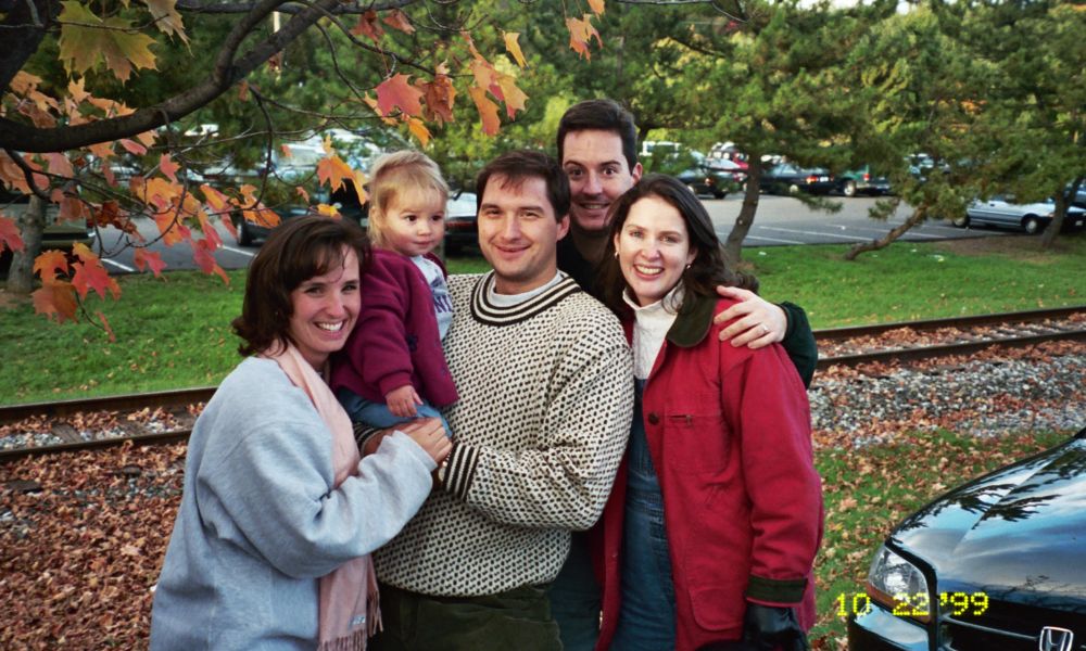 Perry family at JMU homecoming in 1991