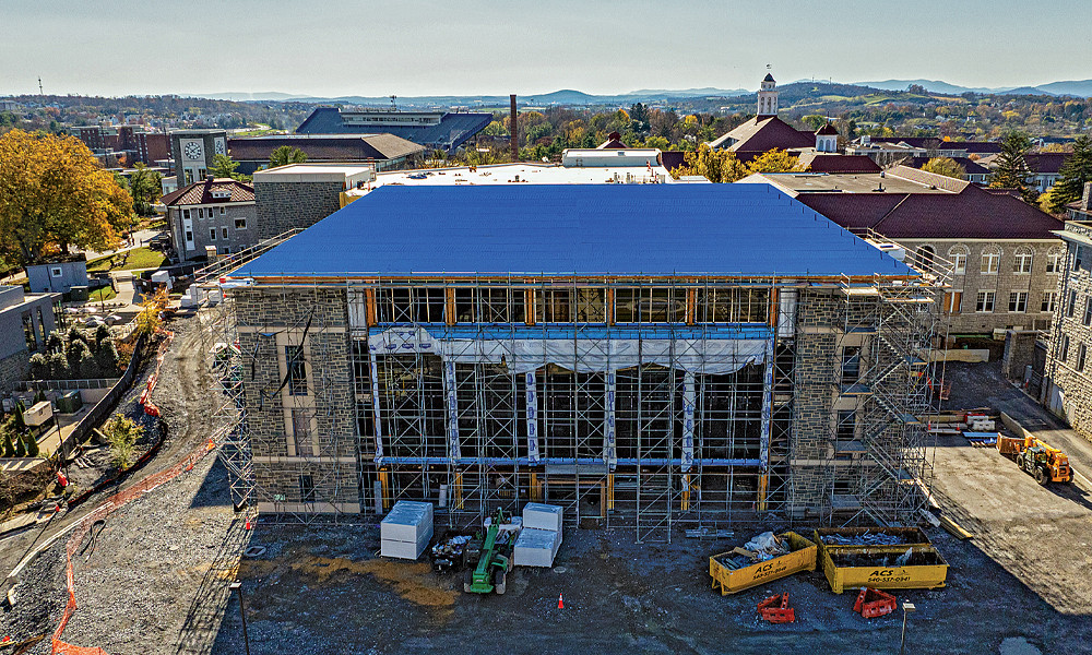 construction of the Jones wing of Carrier Library