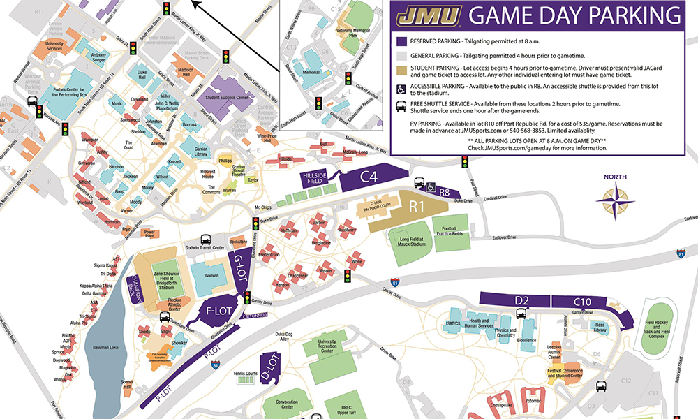 UREC Travel Considerations on Home JMU Football Game Days JMU