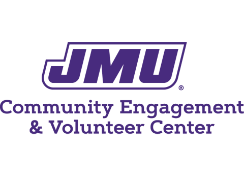 Stacked logo for JMU Community Engagement and Volunteer Center