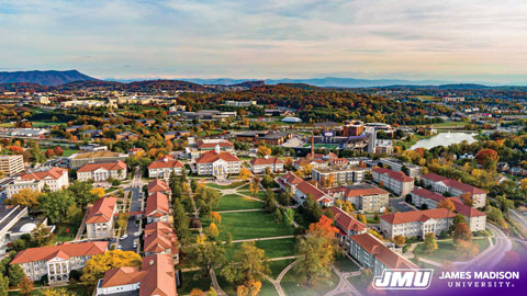 Aerial view of campus