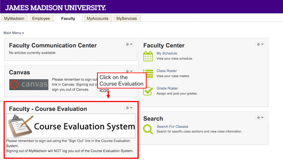 Course Evaluations Control Date and Time JMU
