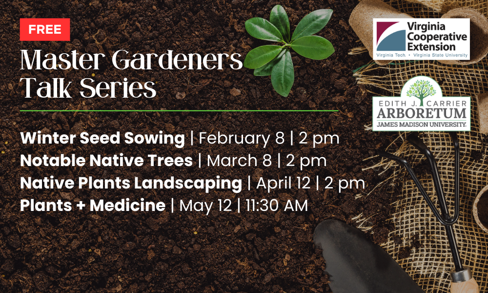 promotional flyer for garden talk series at the Arboretum