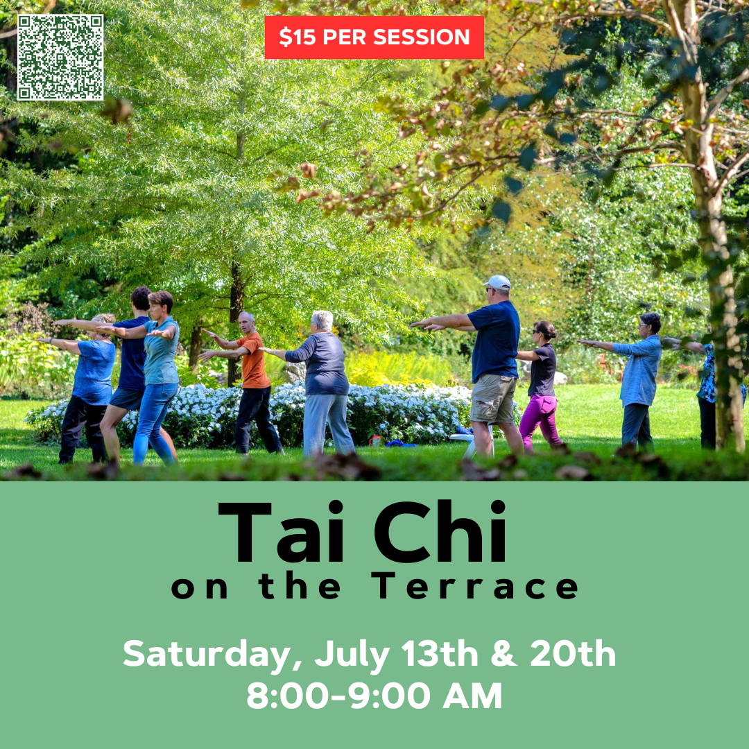 flyer for tai chi on the terrace in July