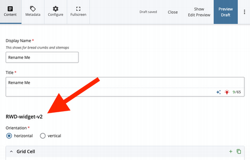 ez-page content field