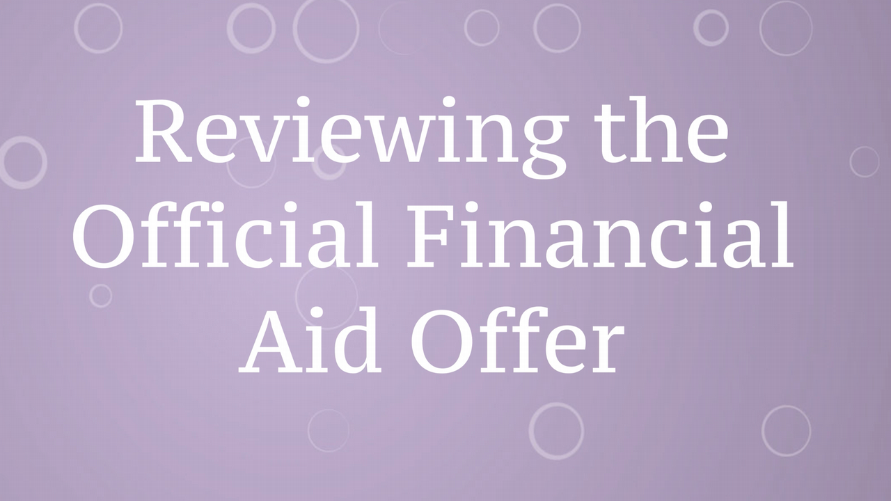 Review the Official Aid Offer