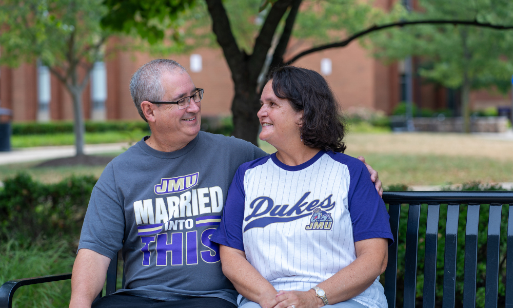 Tom and Robin Dyer on a Bench