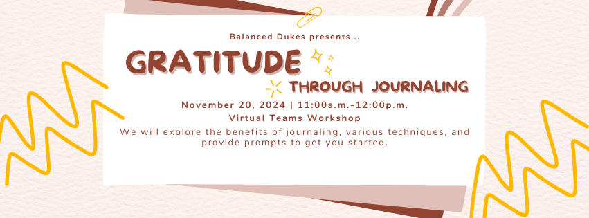 gratitude through journaling workshop