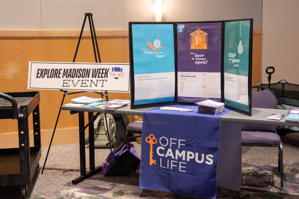 the off campus life table at the explore madison week event