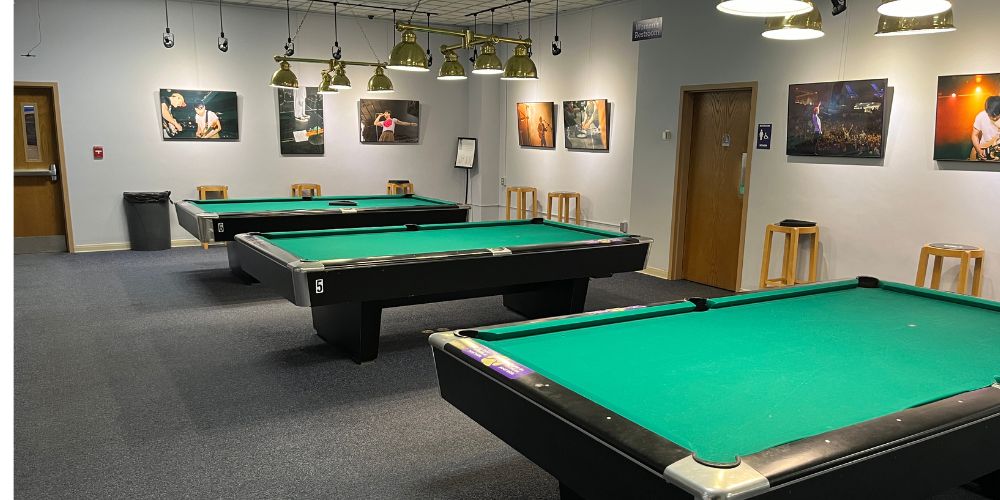 TDU offers a number of table games including 6 billiards tables.