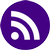 Purple circular RSS feed logo with white wave design.