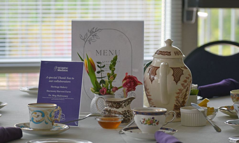 image of a table set for a tea party